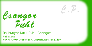 csongor puhl business card